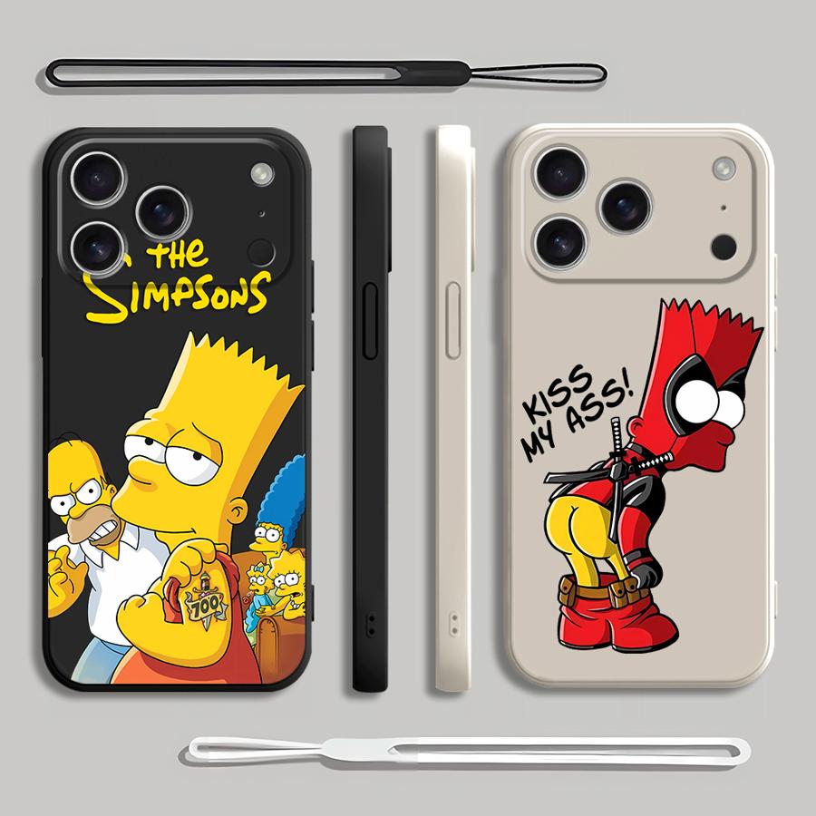 Red Bart Simpson Phone Cover C - Lanyard Anime Logo review and price