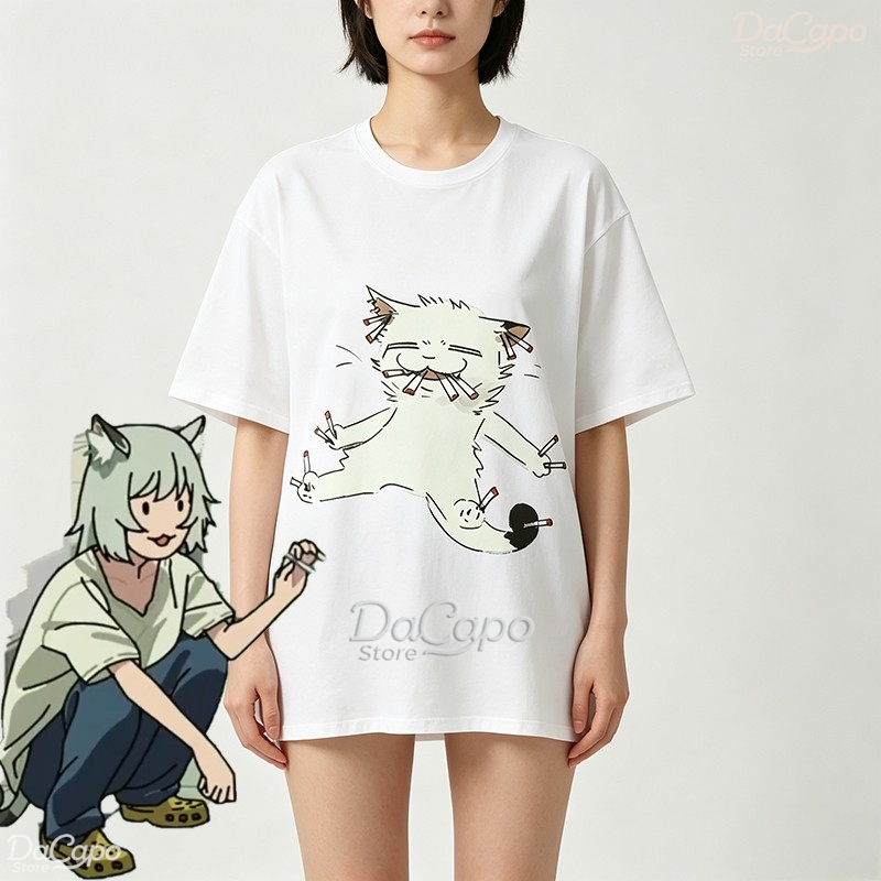 Chainsmoker Cat Yaniko Satou C - Anime Merchandise Shirt review and price