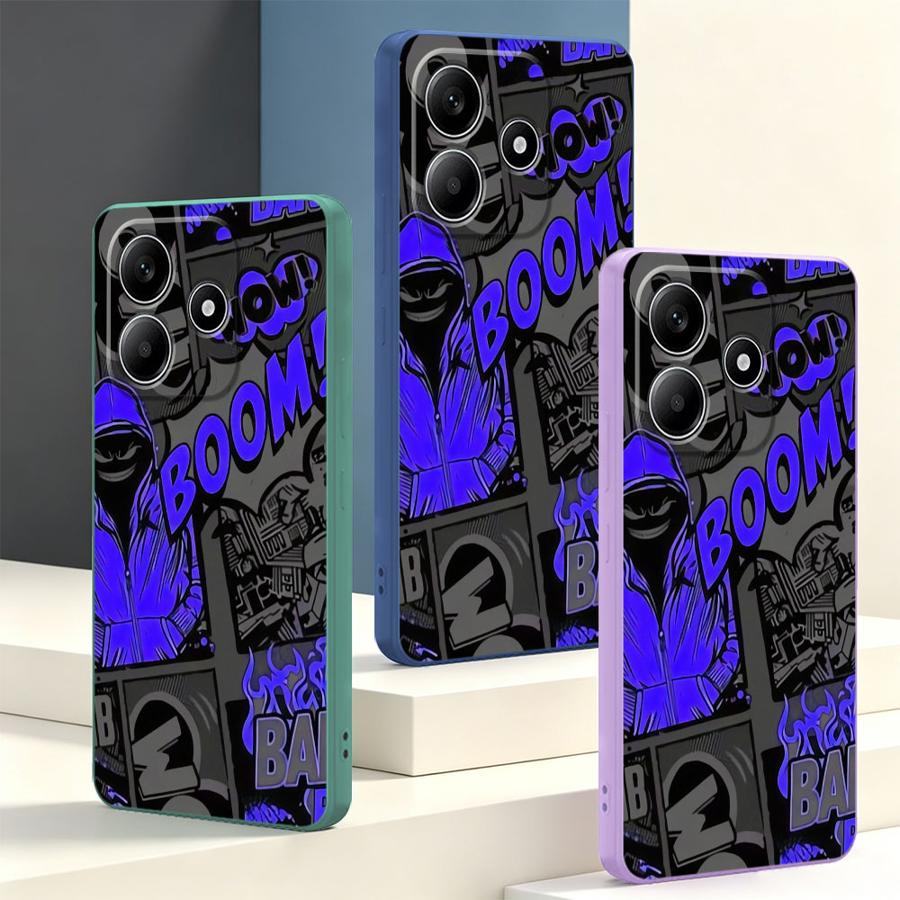 Graffiti Blue Comic Print Case - Lanyard Anime Logo review and price